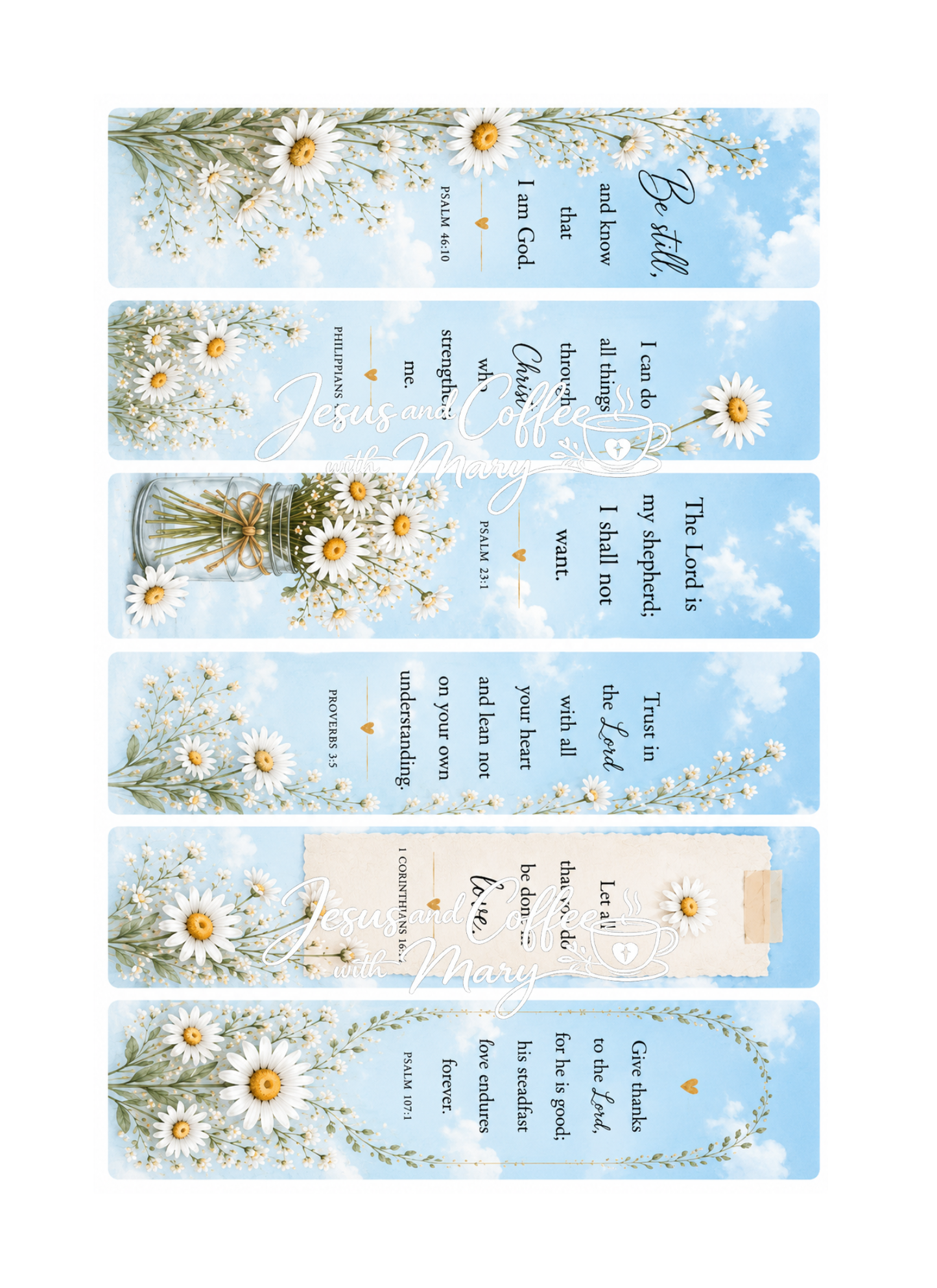 HUGE Daisy Bible Tip-Ins | Printable Bible Journaling PDF