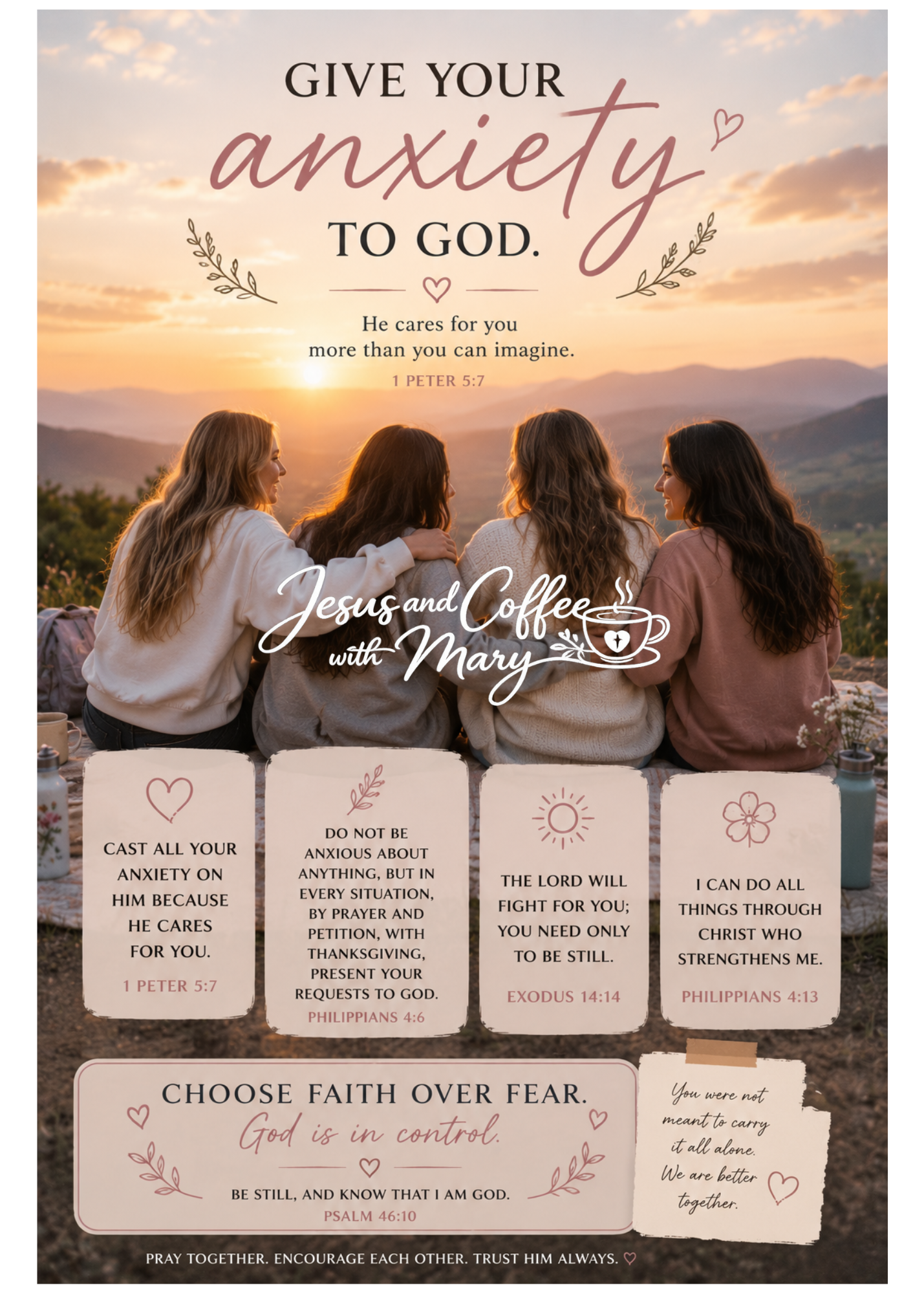 Anxiety Bible Tip-Ins | Printable Bible Journaling PDF