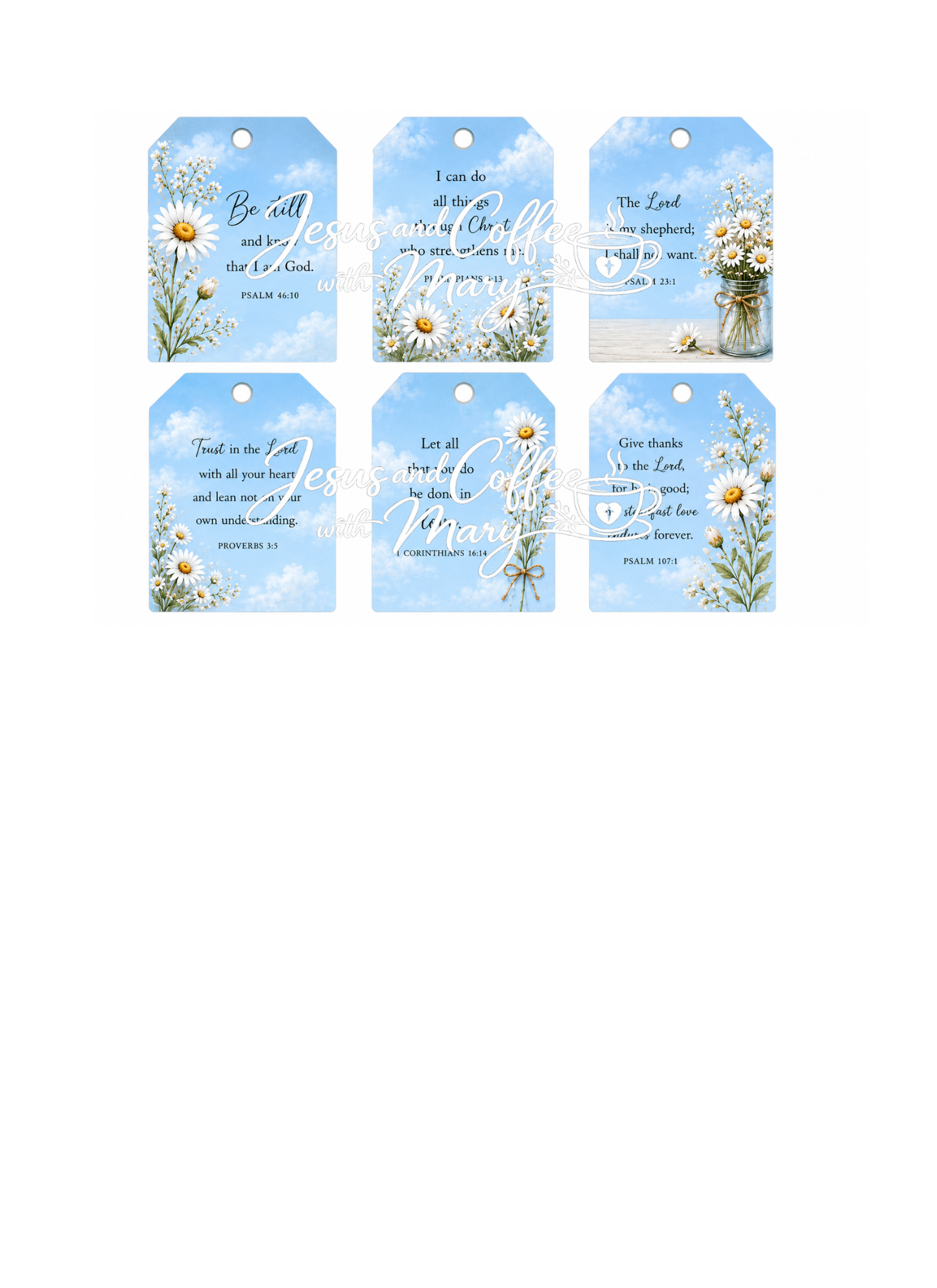 HUGE Daisy Bible Tip-Ins | Printable Bible Journaling PDF