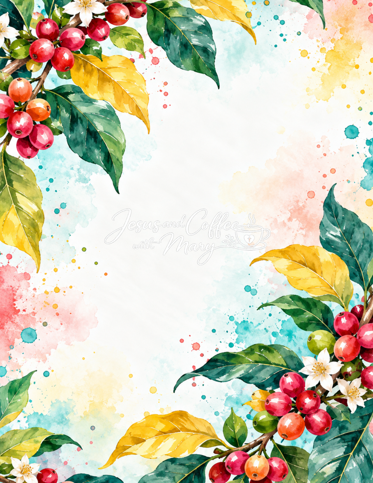 Bright & Modern Coffee Paper , Tags & Ephemera Set