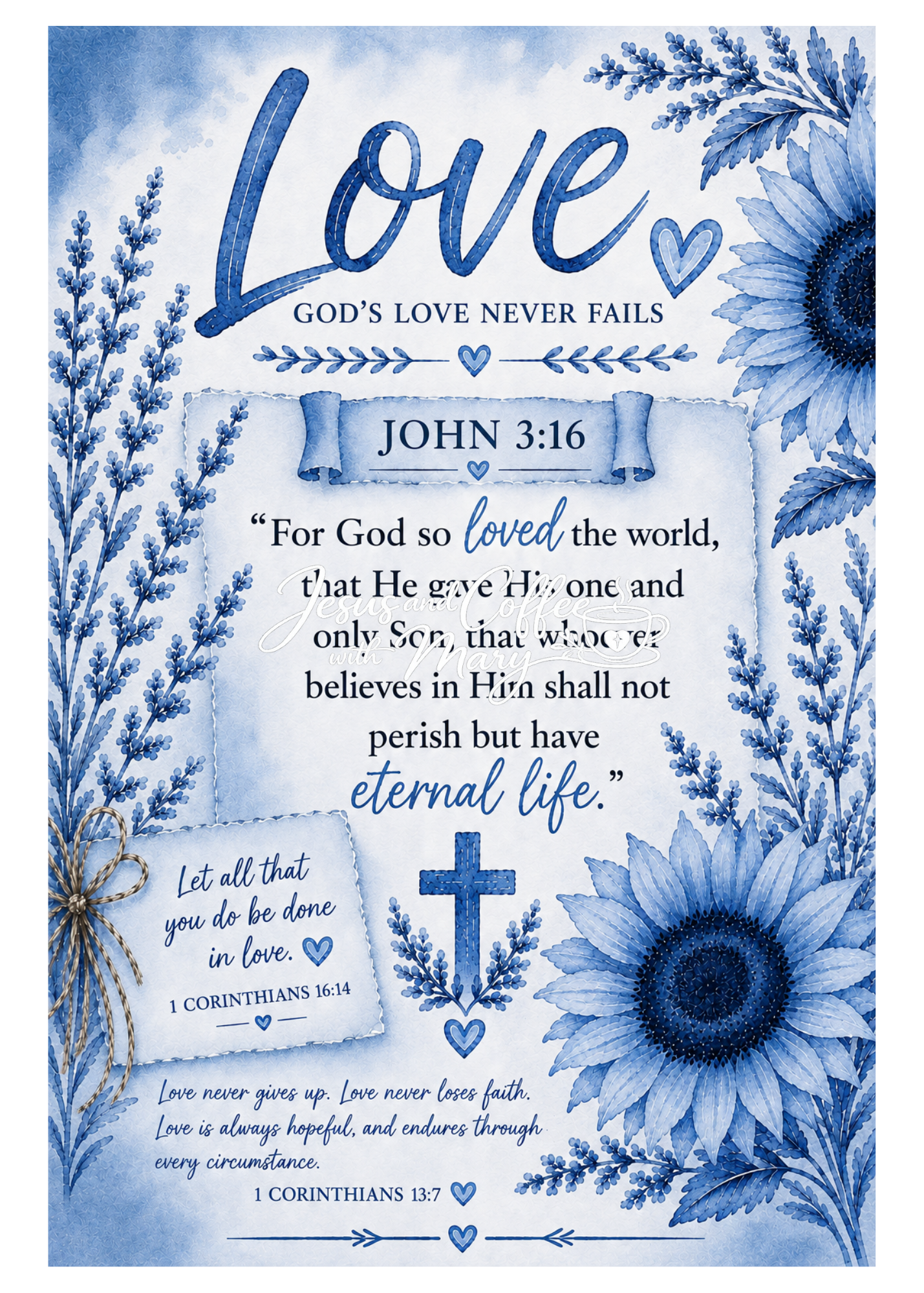 John 3:16 Scripture Tip-Ins | Printable Bible Journaling PDF