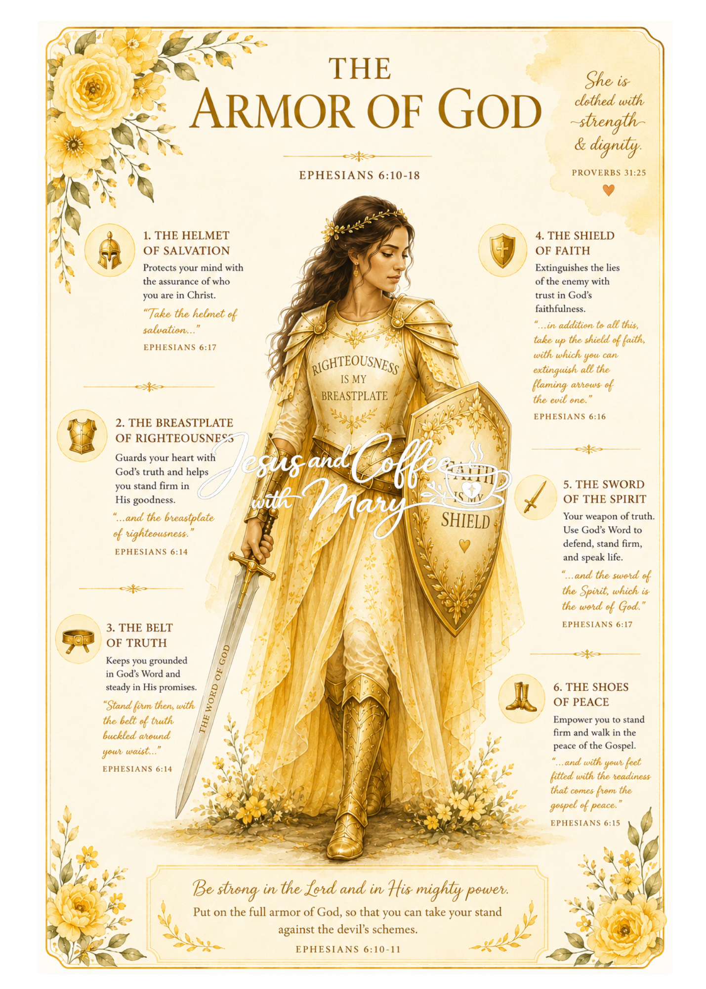 Armor of God Bible Tip-In | Printable Bible Journaling PDF