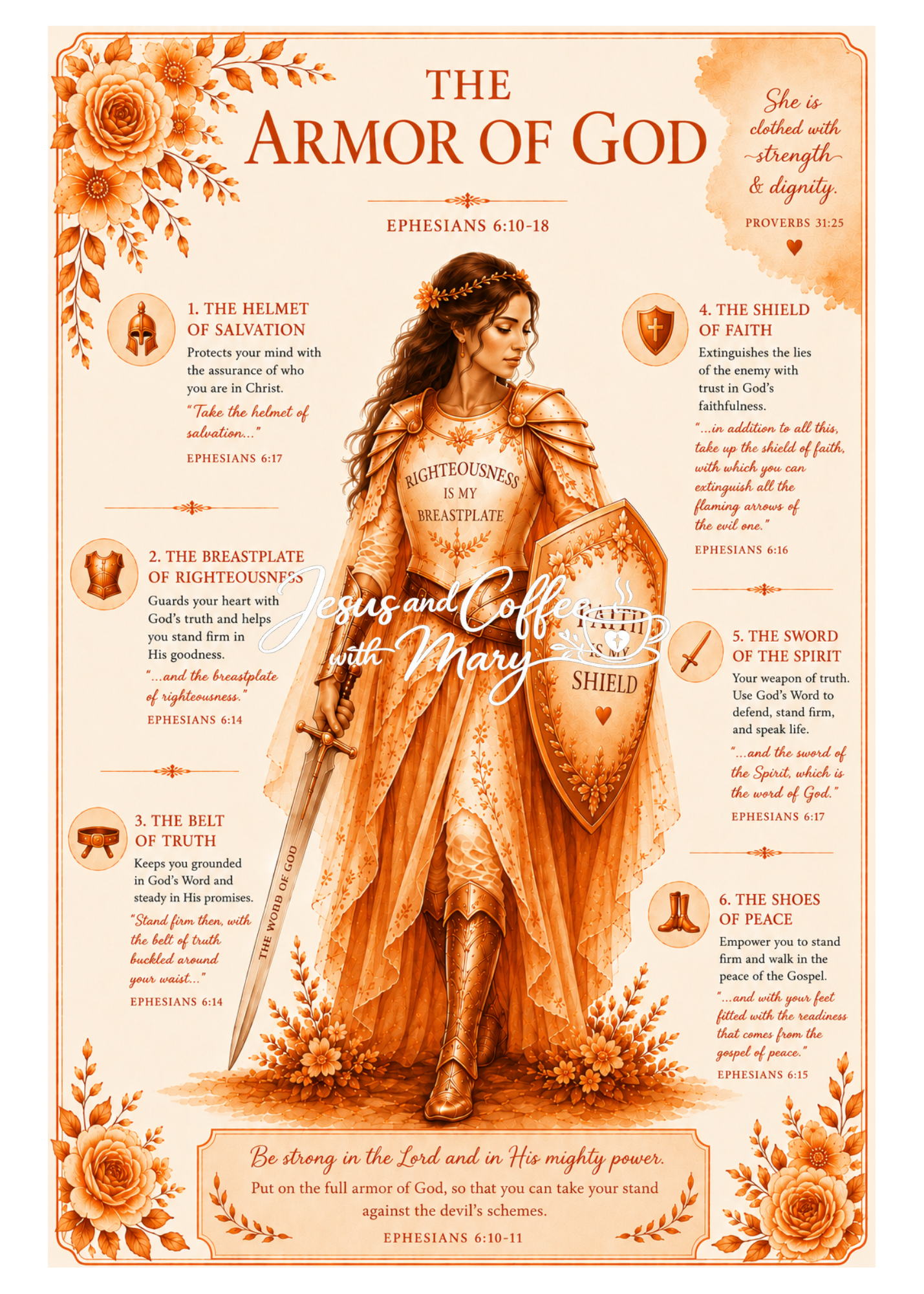 Armor of God Bible Tip-In | Printable Bible Journaling PDF