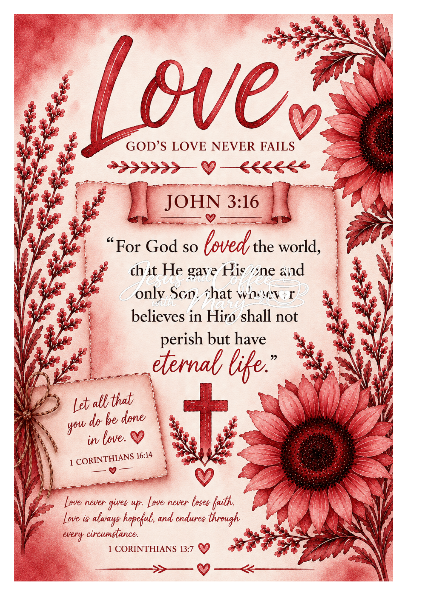 John 3:16 Scripture Tip-Ins | Printable Bible Journaling PDF