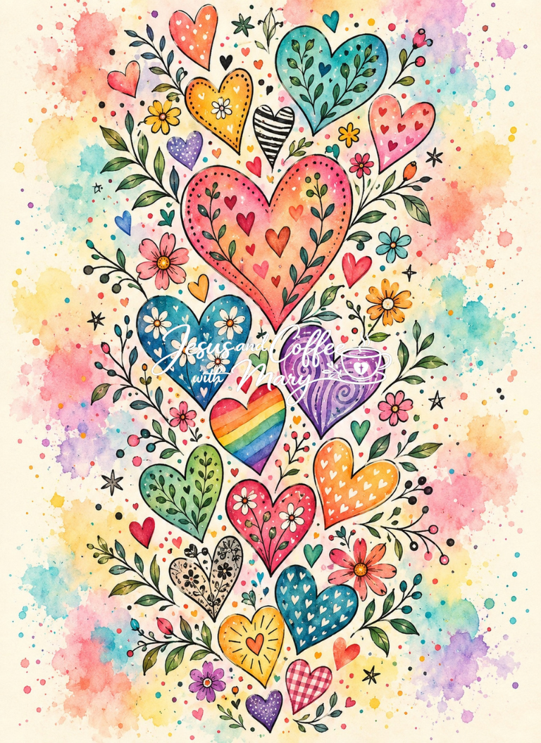 Whimsical Hearts Printable Papers, Tags & Ephemera Set
