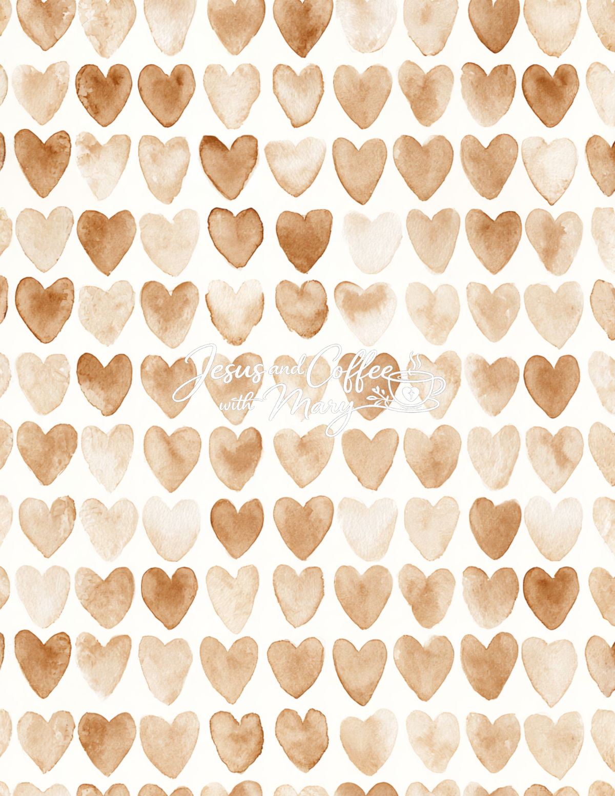 Watercolor Hearts Mega Paper Pack – 44 Printable Digital Papers