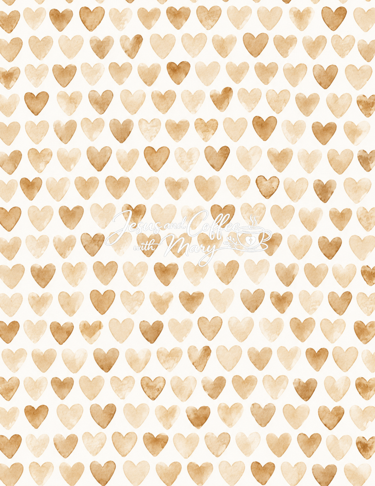 Watercolor Hearts Mega Paper Pack – 44 Printable Digital Papers