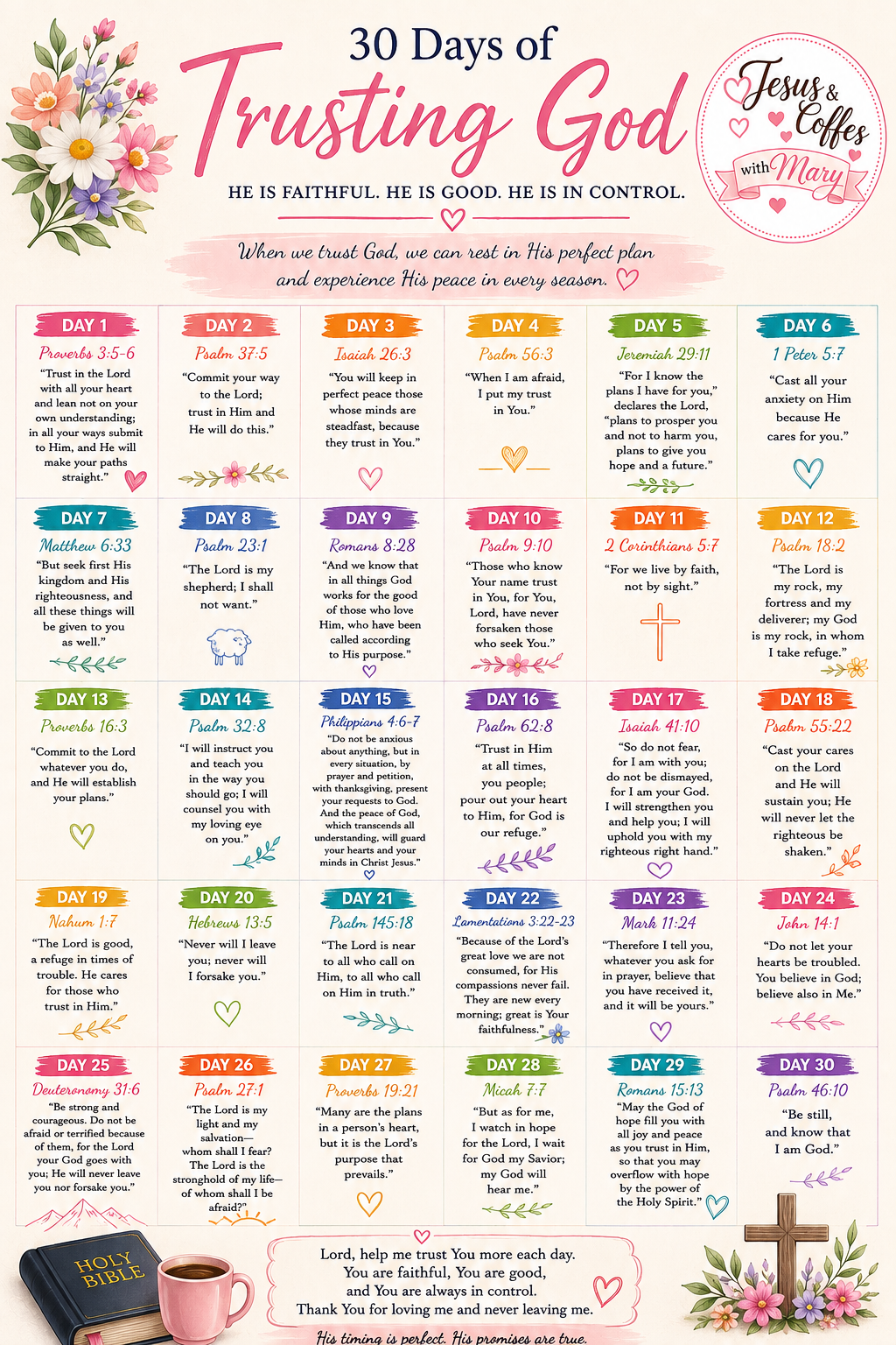 30 Days of Trusting God Printable