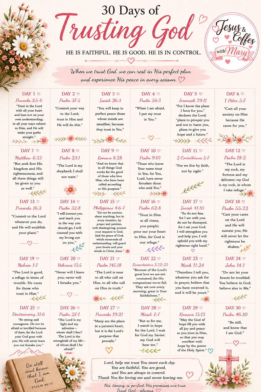 30 Days of Trusting God Printable