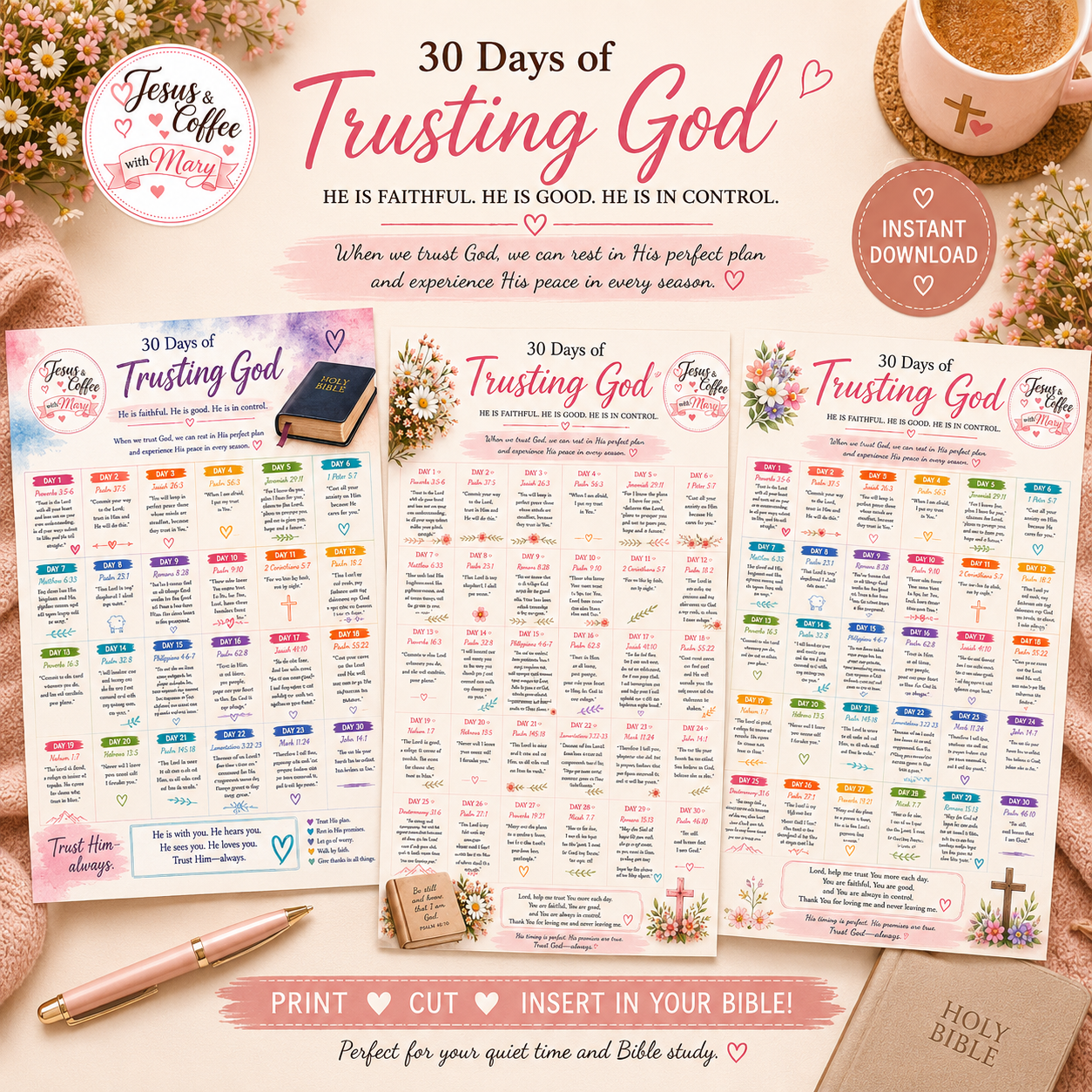 30 Days of Trusting God Printable