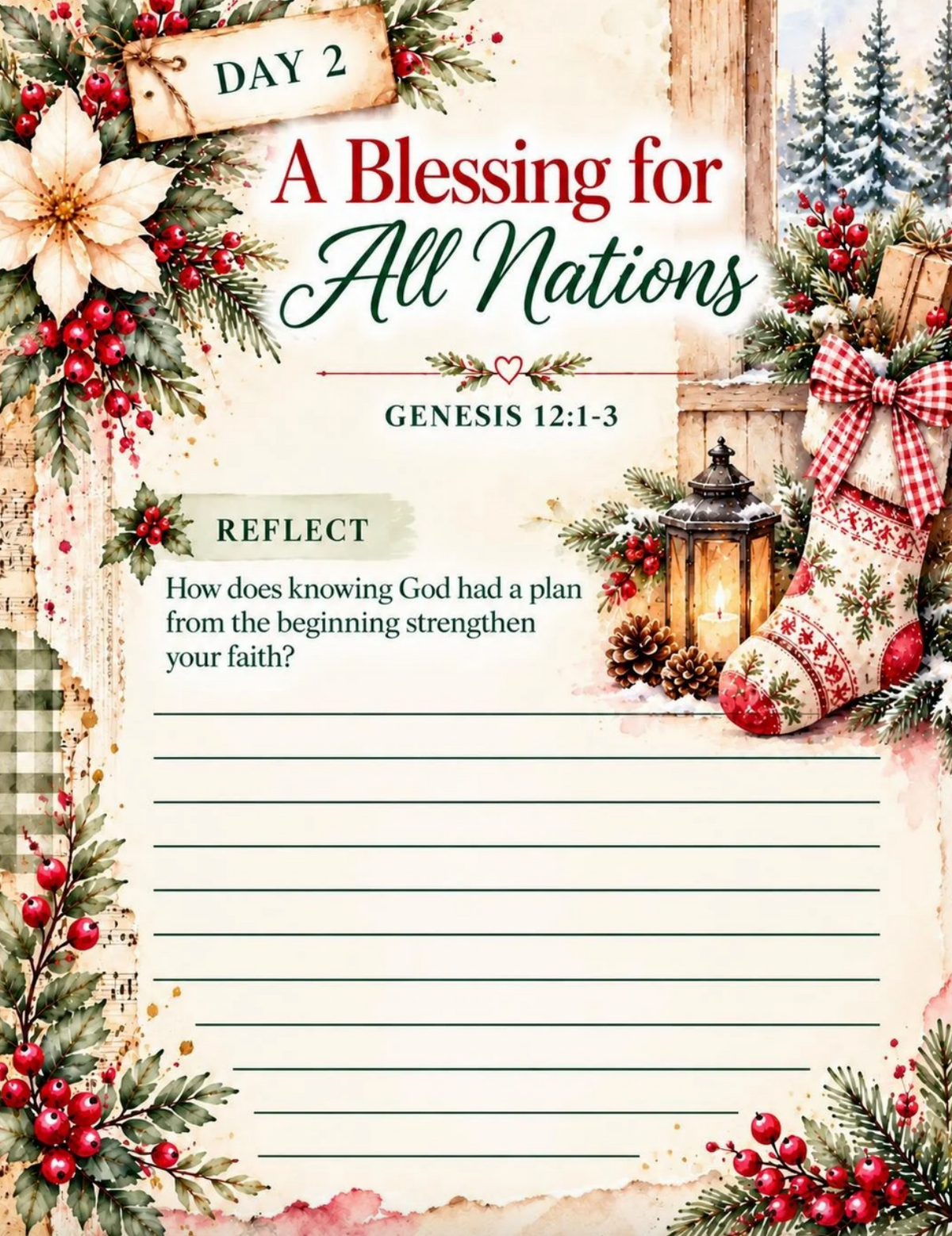 The Promise of Christmas | 25-Day Advent Bible Study, Prayer Journal & Christmas Printable Bundle