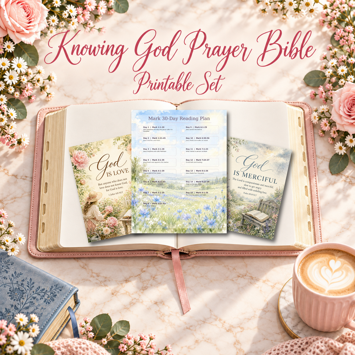 Knowing God Prayer Bible Printable Tip-In Set