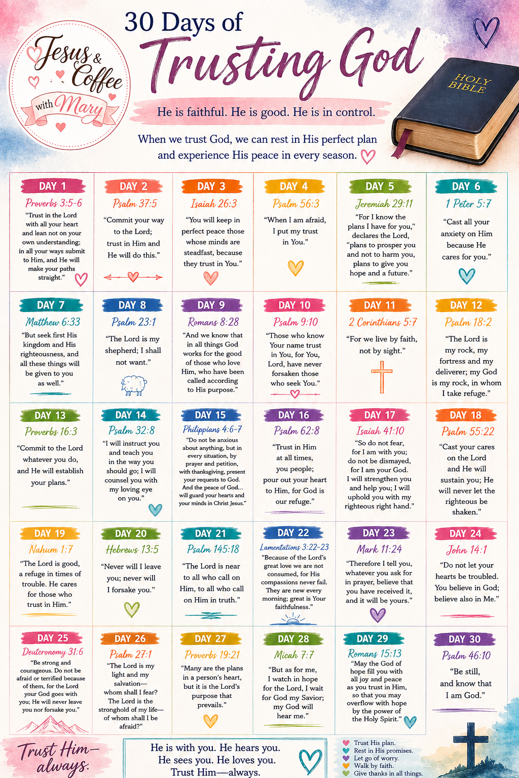 30 Days of Trusting God Printable